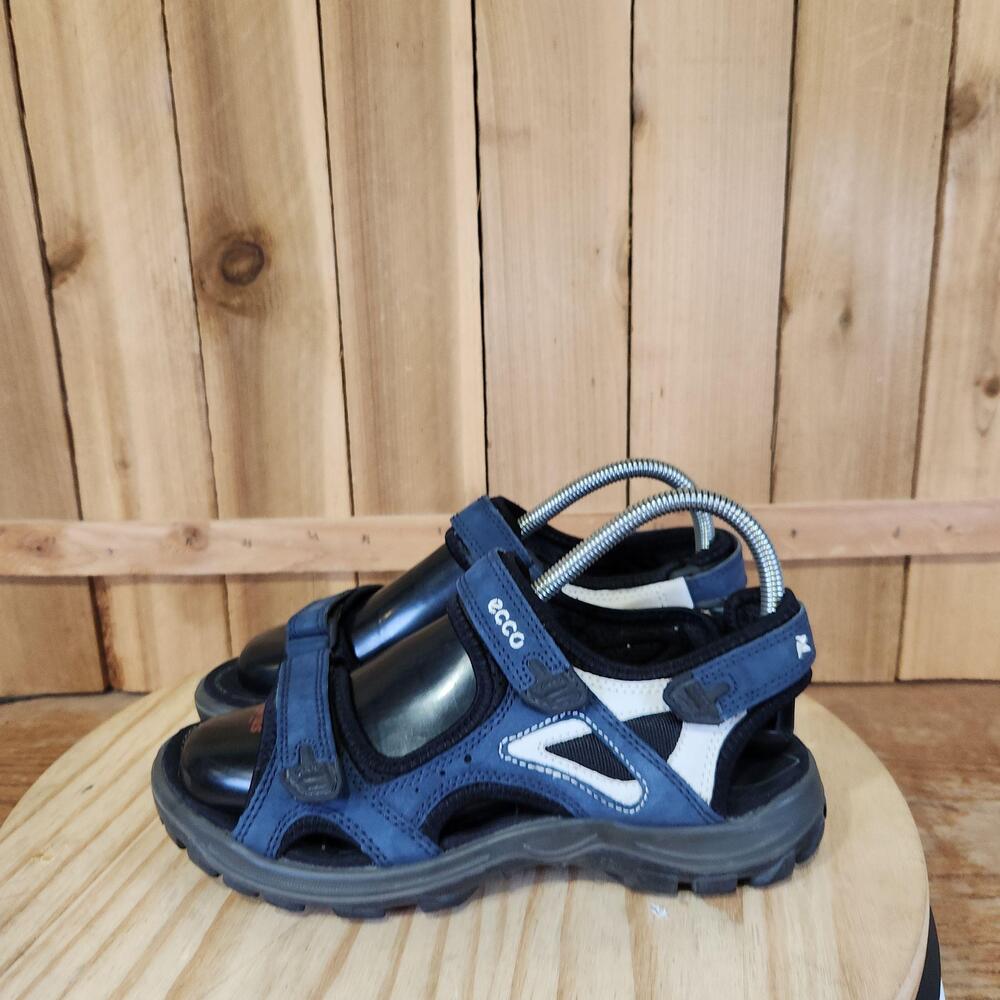 ECCO Offroad Yucatan Sandals Shoes Womens 8.5 39 EU Blue Strappy Outdoor Hike